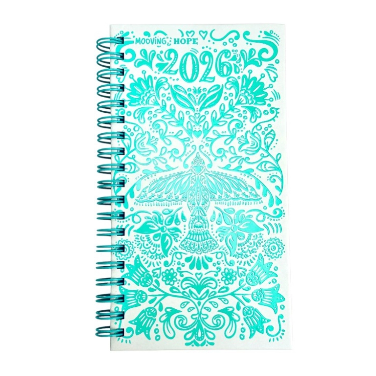 Agenda Mooving 2026 Pocket Hope Verde con Espiral Semana a la Vista Art.1409103